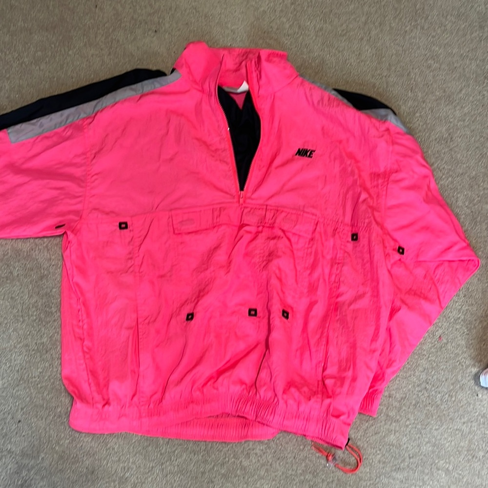 Vintage neon pink Nike windbreaker!